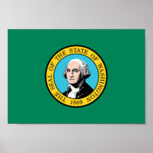 Drapeau de Washington Posters
