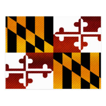 Drapeau dépouillé moderne de Marylander Cartes Postales