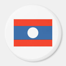 Drapeau des Laotiens Magnets Pour Réfrigérateur