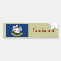Drapeau d'état de la Louisiane Autocollants Pour Voiture