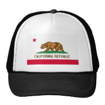 Drapeau d'état de République de la Californie Casquettes De Camionneur