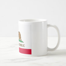 Drapeau d'état de République de la Californie Mugs