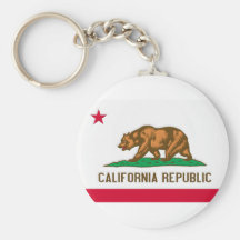 Drapeau d'état de République de la Californie Porte-clefs