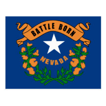 Drapeau d'état du Nevada Carte Postale