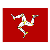 Drapeau d'île de Man Cartes Postales