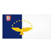 Drapeau d'îles des Açores Photocarte Customisée