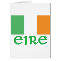 Drapeau d'Irlandais d'EIRE Carte De Vœux