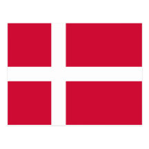 Drapeau DK du Danemark Carte Postale