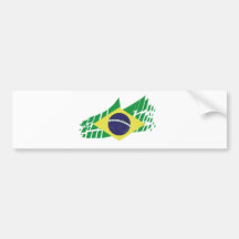 Drapeau du Brésil stylé Autocollant Pour Voiture