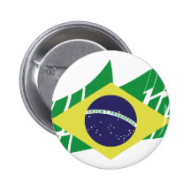 Drapeau du Brésil stylé Badge Avec Agrafe