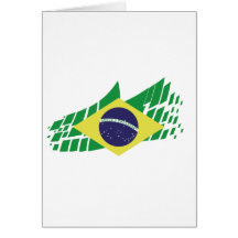 Drapeau du Brésil stylé Carte De Vœux