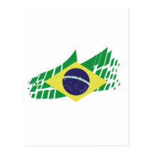 Drapeau du Brésil stylé Cartes Postales