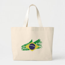 Drapeau du Brésil stylé Sac En Toile