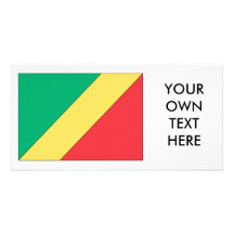 Drapeau du Congo 2 Cartes De Vœux Avec Photo