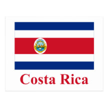Drapeau du Costa Rica avec le nom Cartes Postales