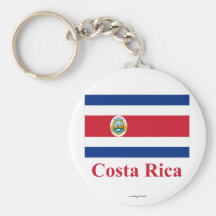 Drapeau du Costa Rica avec le nom Porte-clef