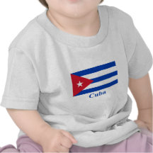 Drapeau du Cuba avec le nom T-shirt