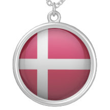 Drapeau du Danemark Collier Personnalisé