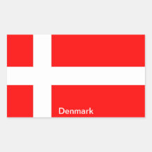 Drapeau du Danemark Stickers En Rectangle