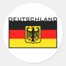 Drapeau du Deutschland Adhésifs Ronds