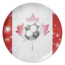 Drapeau du football du Canada Assiette