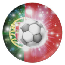 Drapeau du football du Portugal Assiettes Pour Soirée