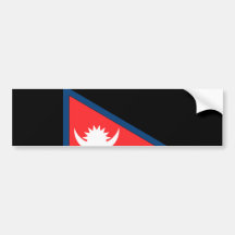 Drapeau du Népal Autocollant Pour Voiture