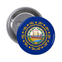 Drapeau du New Hampshire Badges Avec Agrafe
