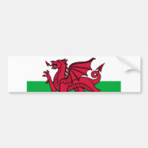 Drapeau du Pays de Galles Adhésif Pour Voiture