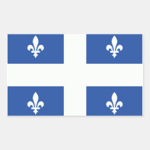 Drapeau du Québec Autocollants En Rectangle