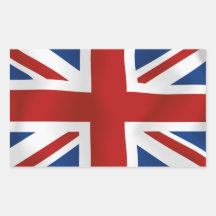 Drapeau du rectangle du Royaume-Uni #2 Stickers Rectangulaires