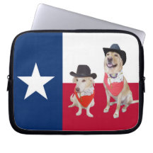 Drapeau du Texas et laboratoires du Texas Housse Ordinateur
