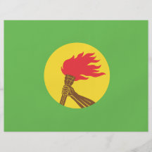 Drapeau du Zaïre Prospectus Avec Motif
