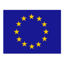 Drapeau d'Union européenne Carte Postale
