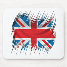 Drapeau d'Union Jack de défibreurs Tapis De Souris