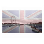 Drapeau d'Union Jack d'horizon de Londres Carte Postale