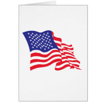 Drapeau d'USA/American Cartes De Vœux