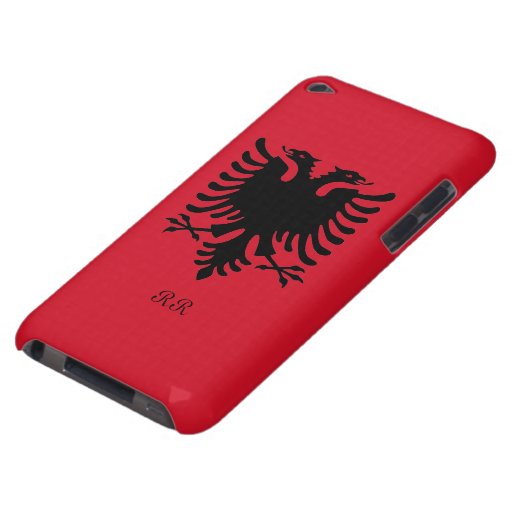 Drapeau Eagle de la république d'Albanie sur le ca Coques iPod Touch