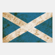 Drapeau écossais rocailleux autocollants en rectangle