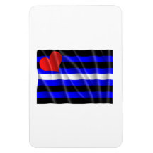 DRAPEAU EN CUIR ONDULEUX MAGNETS RECTANGULAIRES