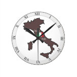 Drapeau et carte de l'Italie Horloges