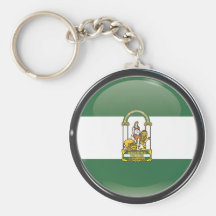 Drapeau et escudo d'Andalousie Porte-clé