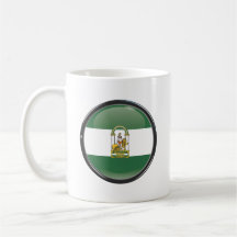 Drapeau et escudo d'Andalousie Tasses