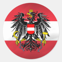 Drapeau et manteau des bras autrichiens autocollants
