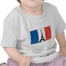 Drapeau et Tour Eiffel français T-shirts