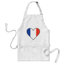 Drapeau français de coeur tablier