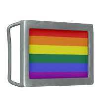 Drapeau gai de fierté d'arc-en-ciel boucles de ceinture