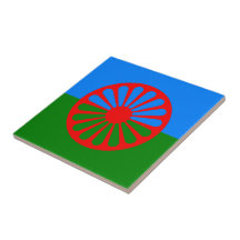 Drapeau gitan bohémien officiel carreaux