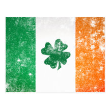 Drapeau irlandais carte postale