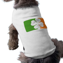 Drapeau irlandais de shamrock manteaux pour chien